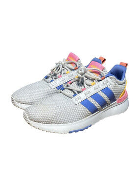 Adidas Racer Size 7 Youth Blue Pink Orange Running Shoes Boys Girls Casual TR21k